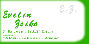 evelin zsiko business card